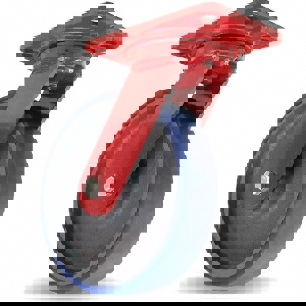 Swivel Top Plate Caster: Polyurethane, 8